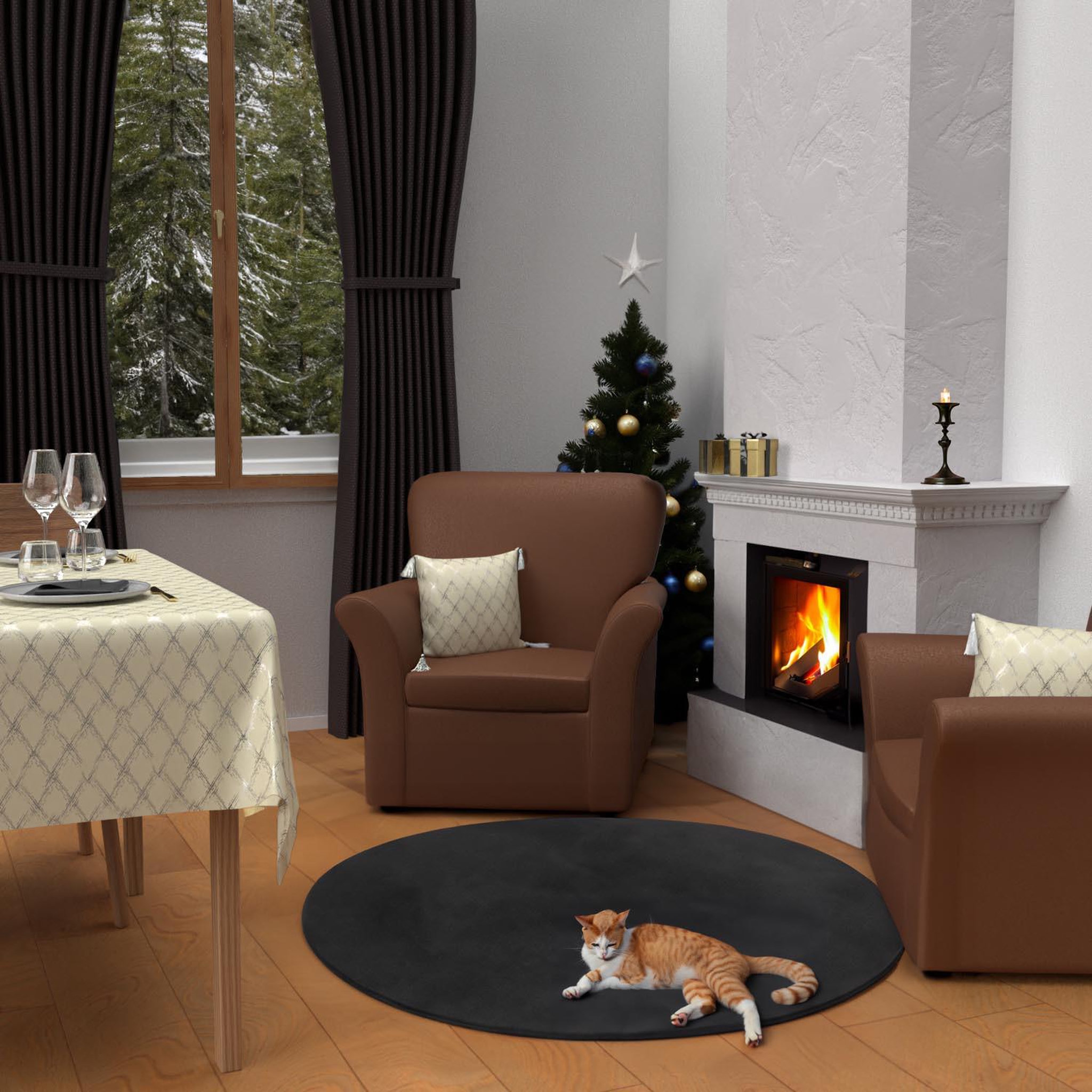 Voir la diapositive 2 : SOLEIL D'OCRE Coussin festif en pur coton 40x40 cm celeste argent, par soleil d'ocre