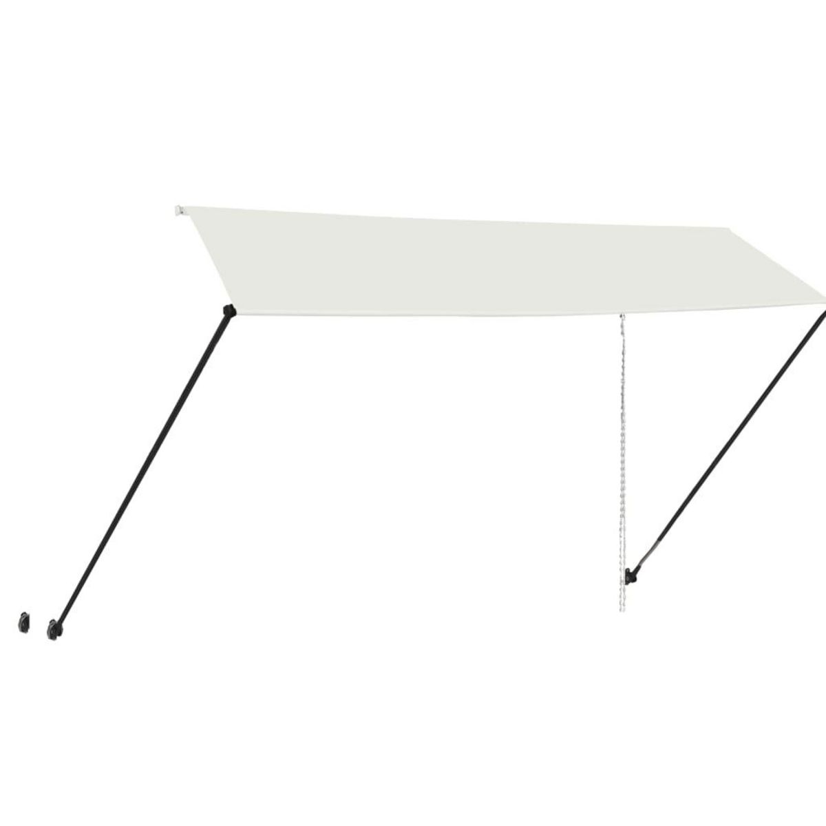 VIDAXL Auvent retractable avec LED 350x150 cm Creme