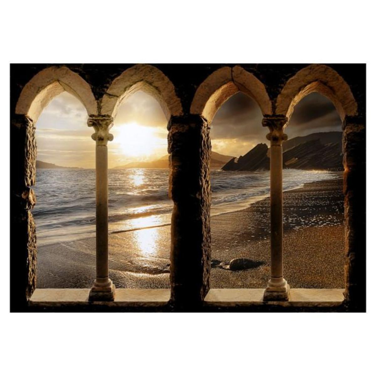 Paris Prix Papier Peint  Castle on the Beach