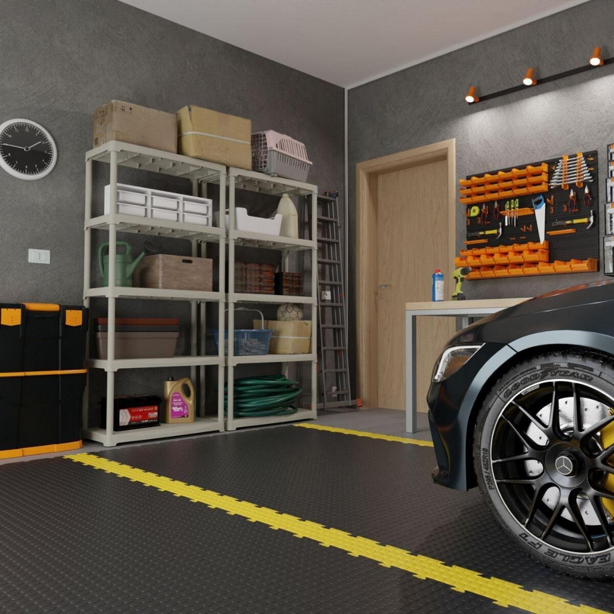 ART PLAST Étagère de rangement 5 niveaux 80x40x176 cm - Etagère Beige Polypropylène résistant Charge 150 kg Anti-humidité Art Plast