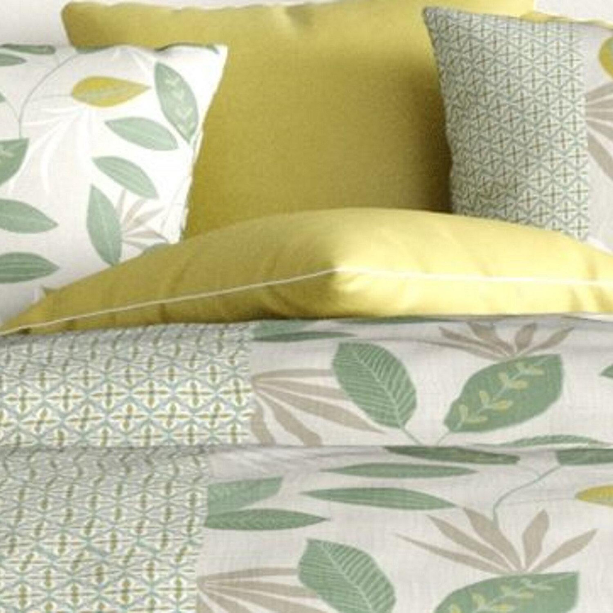 Voir la diapositive 2 : ATELIER DU COTON Parure de couette 3pcs100% coton 57fils Areca