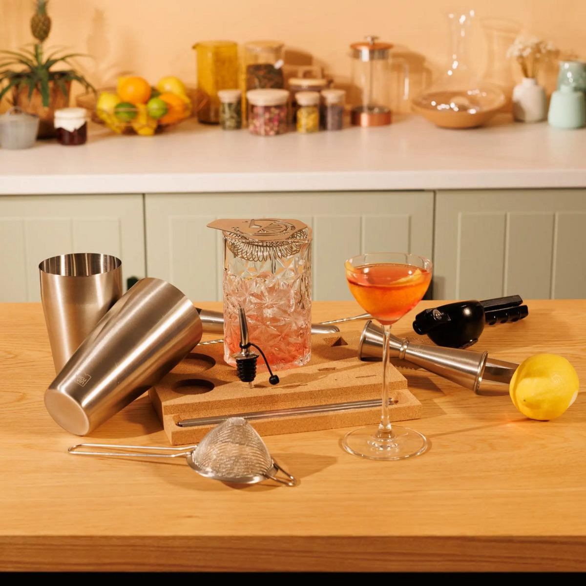 Vacu vin Set cocktail complet 16 pièces inox - 7889365