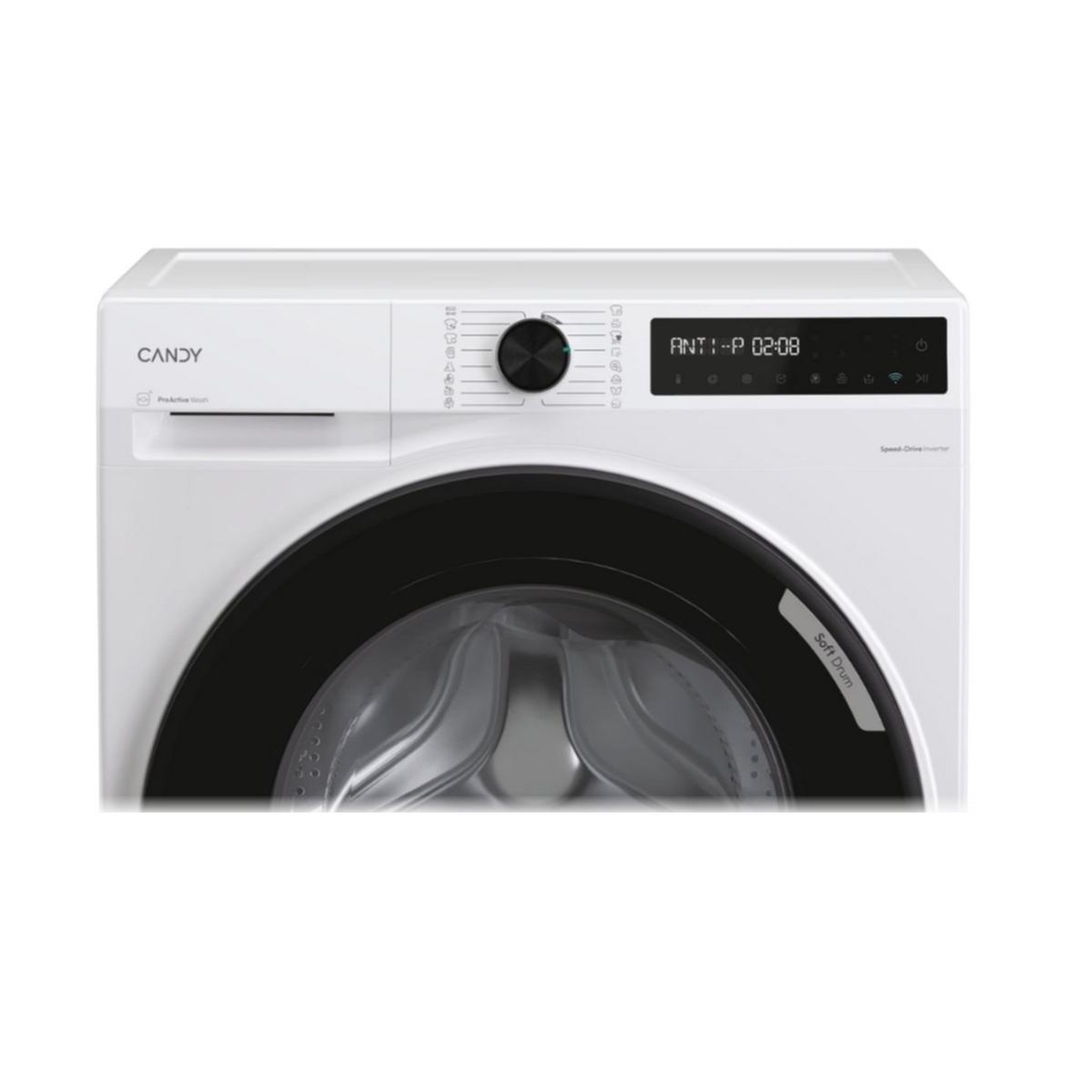 Voir la diapositive 5 : Candy Lave-linge frontal 12kg 1400tours/min blanc - br412bl8-s