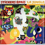 LA JUNGLE. AVEC 25 STICKERS REPOSITIONNABLES, 4 DECORS, Pintachan
