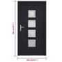 Voir la diapositive 6 : VIDAXL Porte d'entree anthracite 108x200 cm PVC