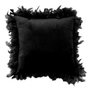 Voir la diapositive 1 : Paris Prix Coussin Déco Plumes  Marlina  40x40cm Noir