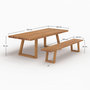 Voir la diapositive 4 : Rendez vous déco Table et bancs de jardin 10 personnes en bois-Luma