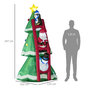 Voir la diapositive 3 : OUTSUNNY Décoration gonflable LED de Noël 2,47H m - sapin de Noël enneigé décoré avec échelle personnages - polyester imperméable