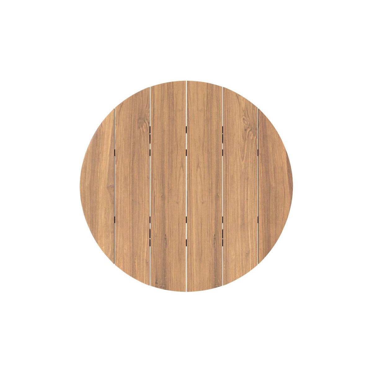 Rendez vous déco Table basse ronde de jardin en bois de teck massif D80 cm-Aurland