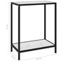 Voir la diapositive 6 : VIDAXL Table console Blanc 60x35x75 cm Verre trempe