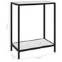 Voir la diapositive 6 : VIDAXL Table console Blanc 60x35x75 cm Verre trempe