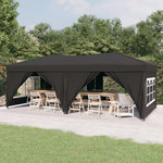 VIDAXL Tente de reception pliable avec parois Anthracite 3x6 m