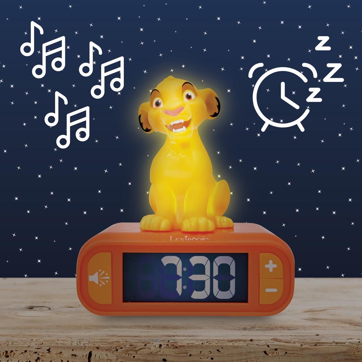 Lexibook Réveil avec veilleuse Simba 3D
