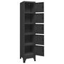 Voir la diapositive 5 : VIDAXL Armoire a casiers Anthracite 38x40x180 cm Acier