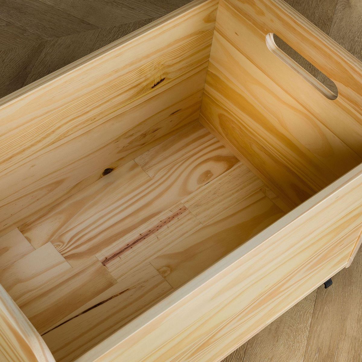 IDIMEX Coffre à jouets BENJAMIN sur roulettes, en pin massif