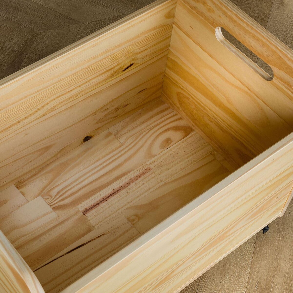 IDIMEX Coffre à jouets BENJAMIN sur roulettes, en pin massif