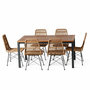 Voir la diapositive 1 : CONCEPT USINE Salon de jardin 6 places avec table en bois naturel et chaises en résine tressée BAGO