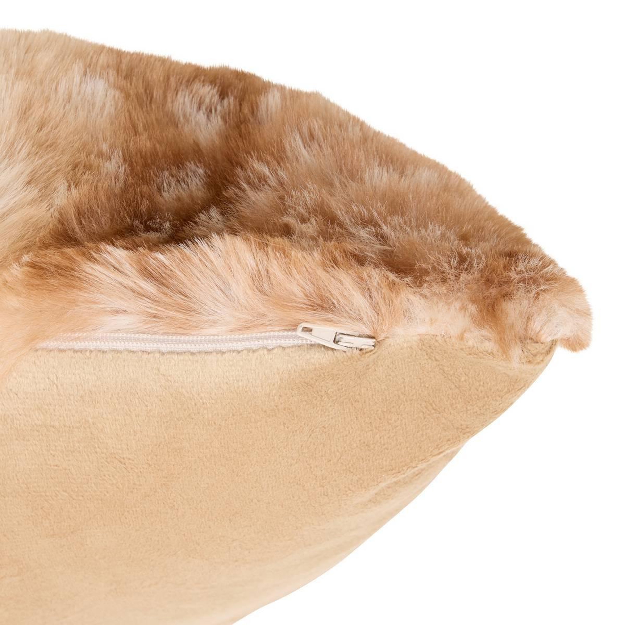 Voir la diapositive 3 : ATMOSPHERA Coussin imitation fourrure 3d  zephy  45x45cm caramel