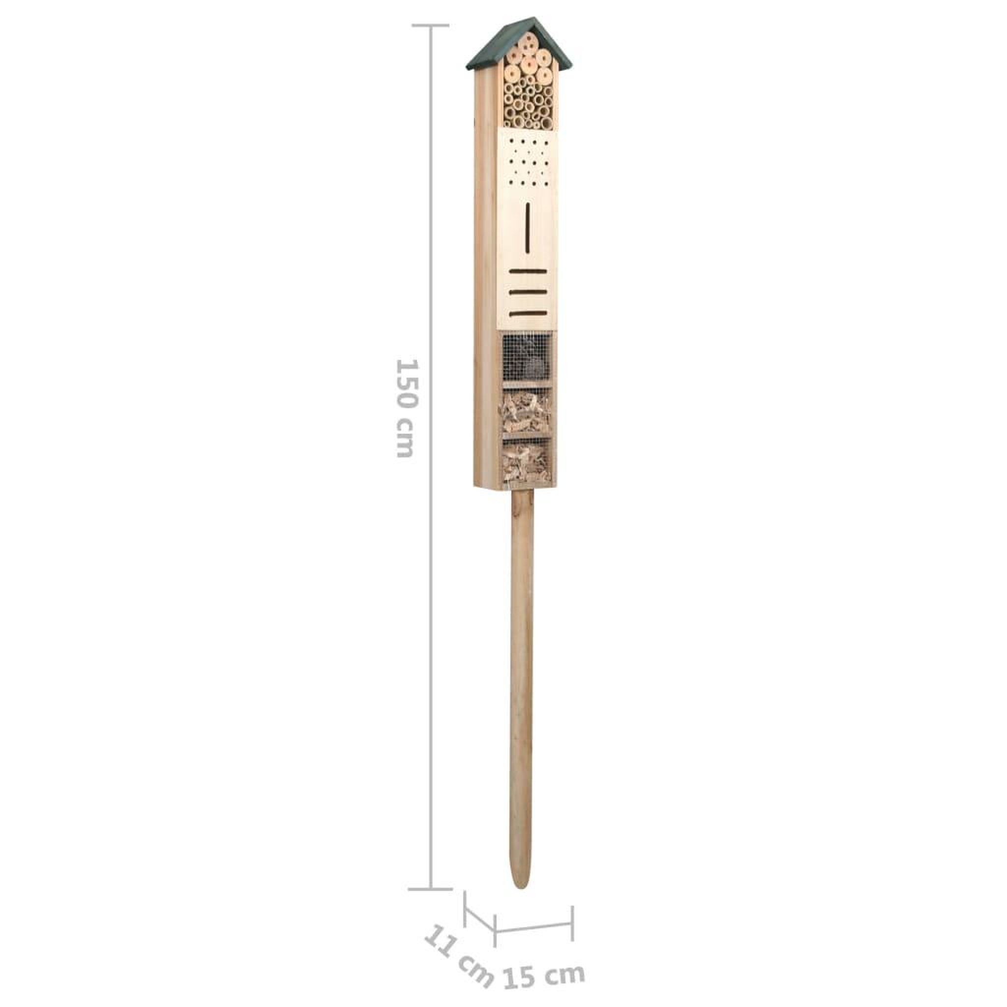 Voir la diapositive 6 : VIDAXL Hotel a insectes 15x11x150 cm bois de sapin