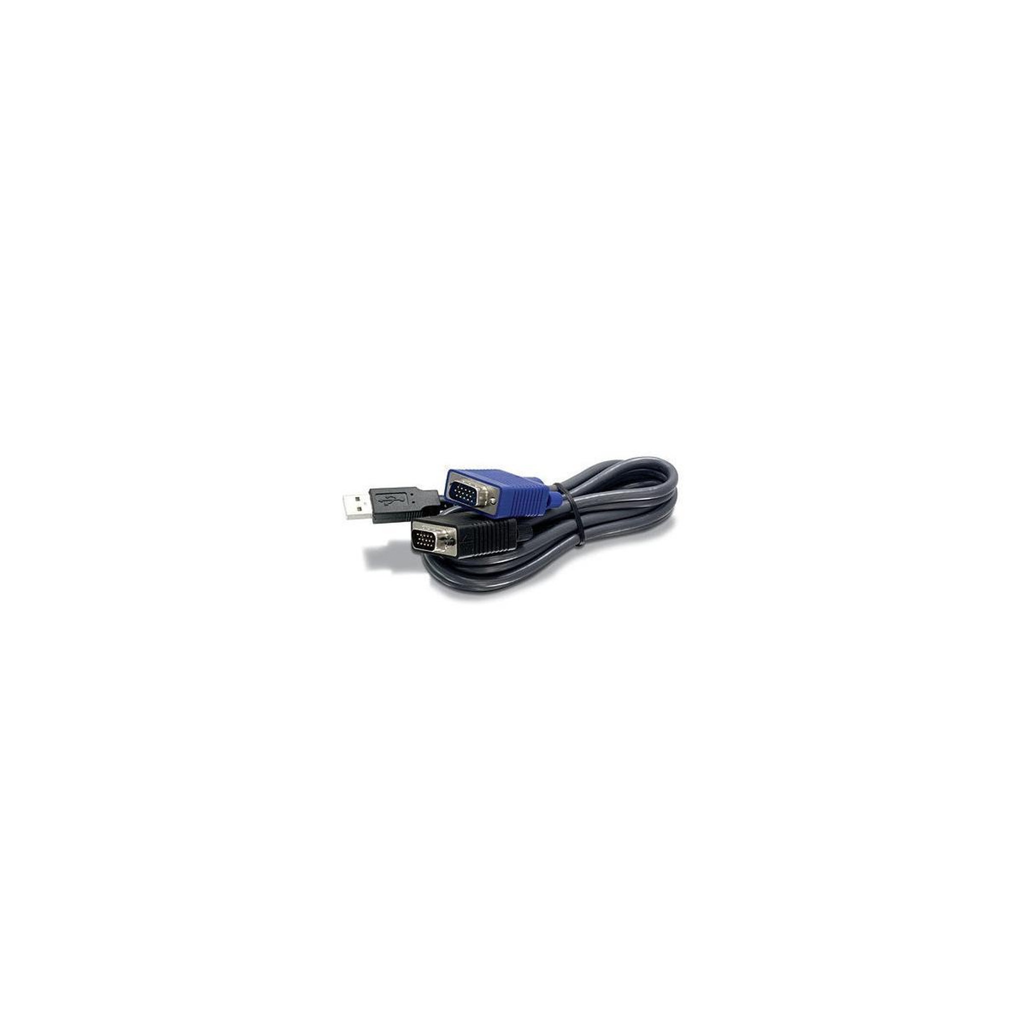 Voir la diapositive 2 : Trendnet Trendnet 2.8m USB/VGA KVM câble kvm Noir 2,8 m