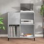 Voir la diapositive 3 : VIDAXL Armoire a disques gris beton 84,5x38x89 cm bois d'ingenierie