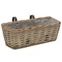 Voir la diapositive 2 : VIDAXL Jardiniere de balcon 2 pcs Osier avec doublure en PE 40 cm