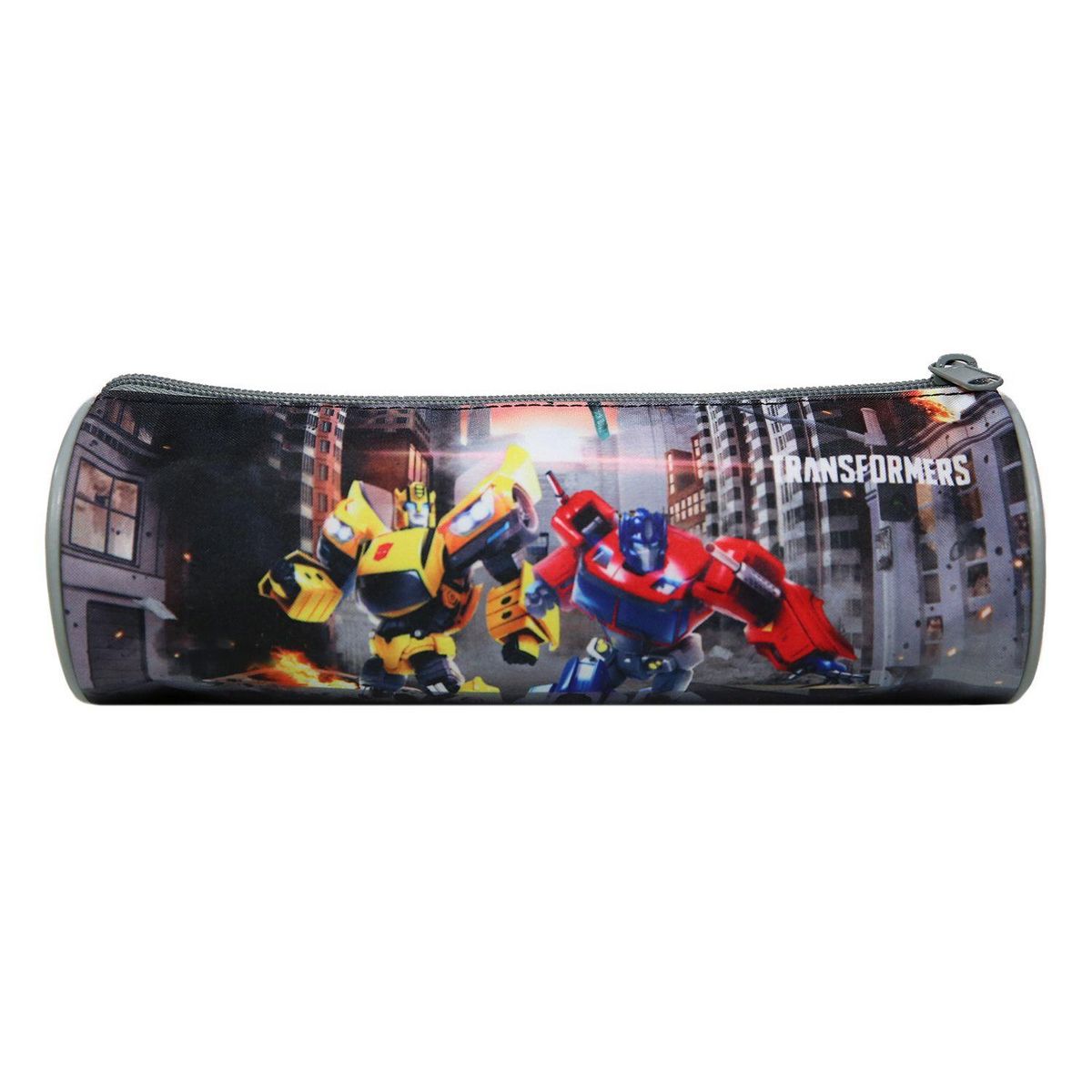 Bagtrotter BAGTROTTER Trousse scolaire ronde Transformers Grise
