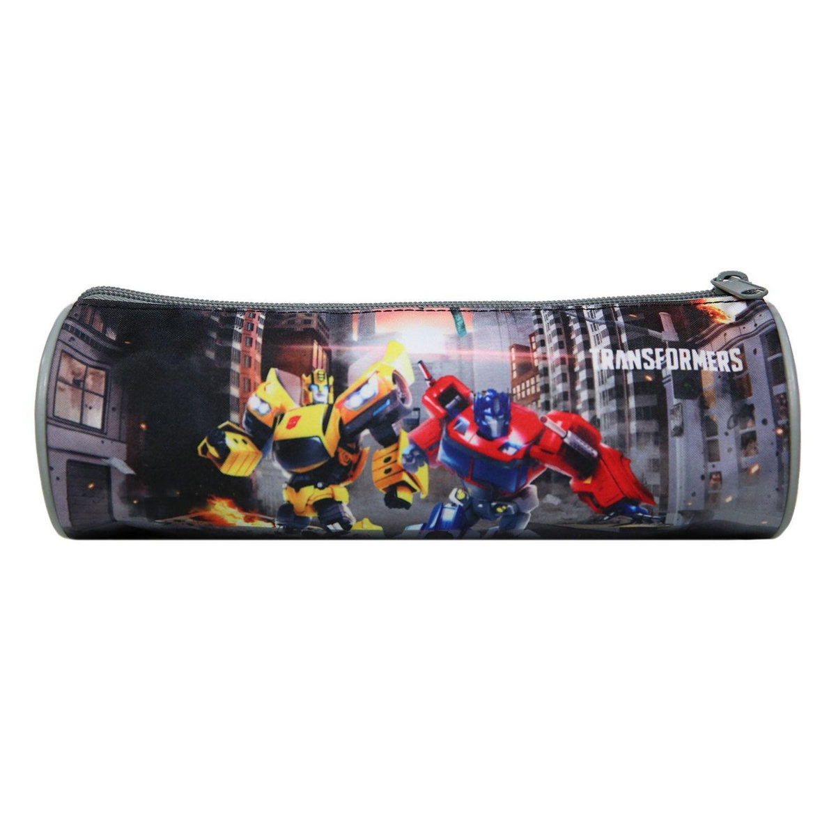 Bagtrotter BAGTROTTER Trousse scolaire ronde Transformers Grise
