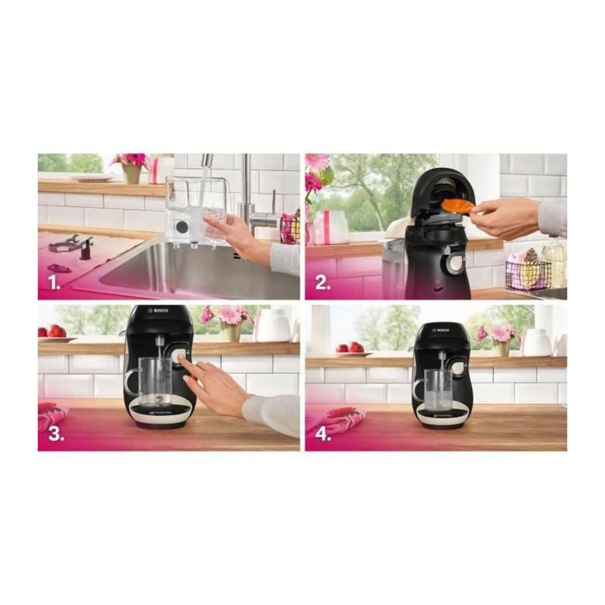 BOSCH Machine a café multi-boissons - BOSCH - TASSIMO - T10 Happy vanille - 1400 W