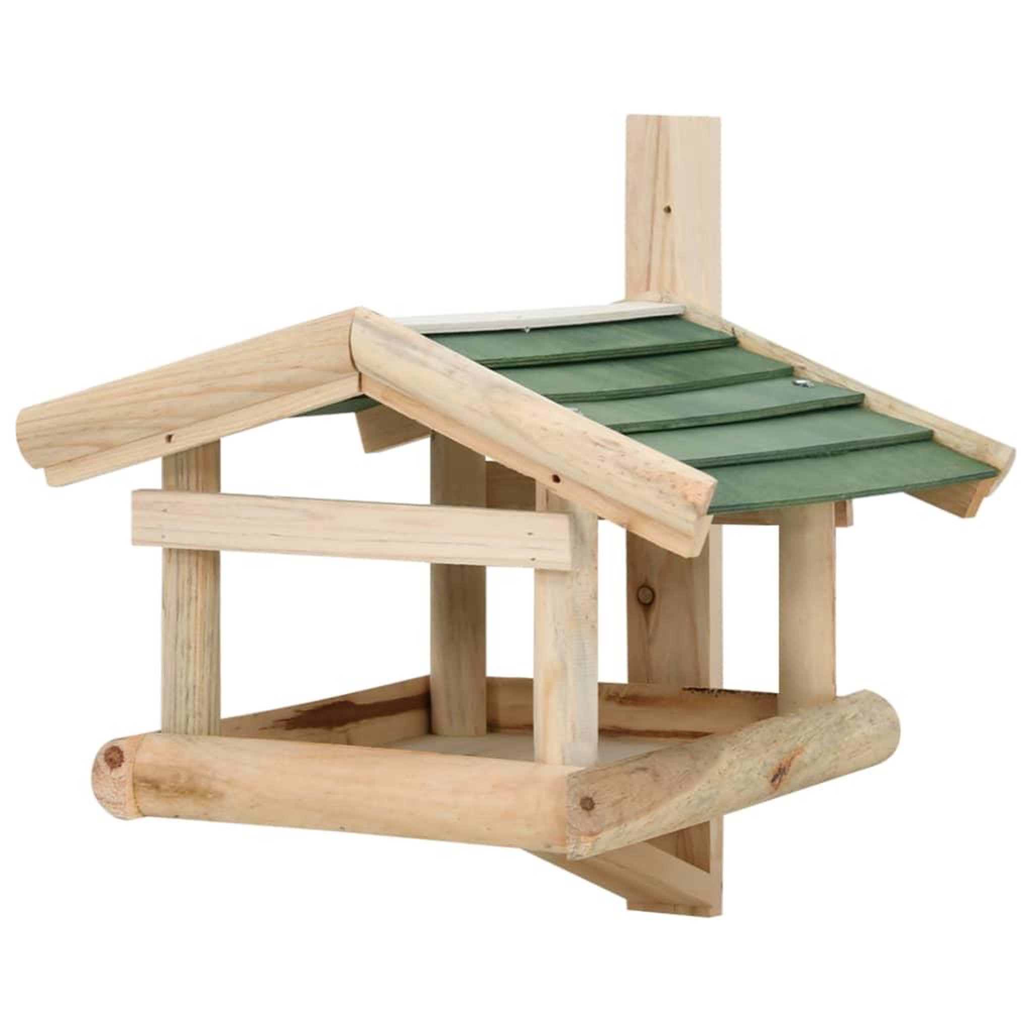 Voir la diapositive 3 : VIDAXL Mangeoire a oiseaux bois de sapin 35x29,5x21 cm