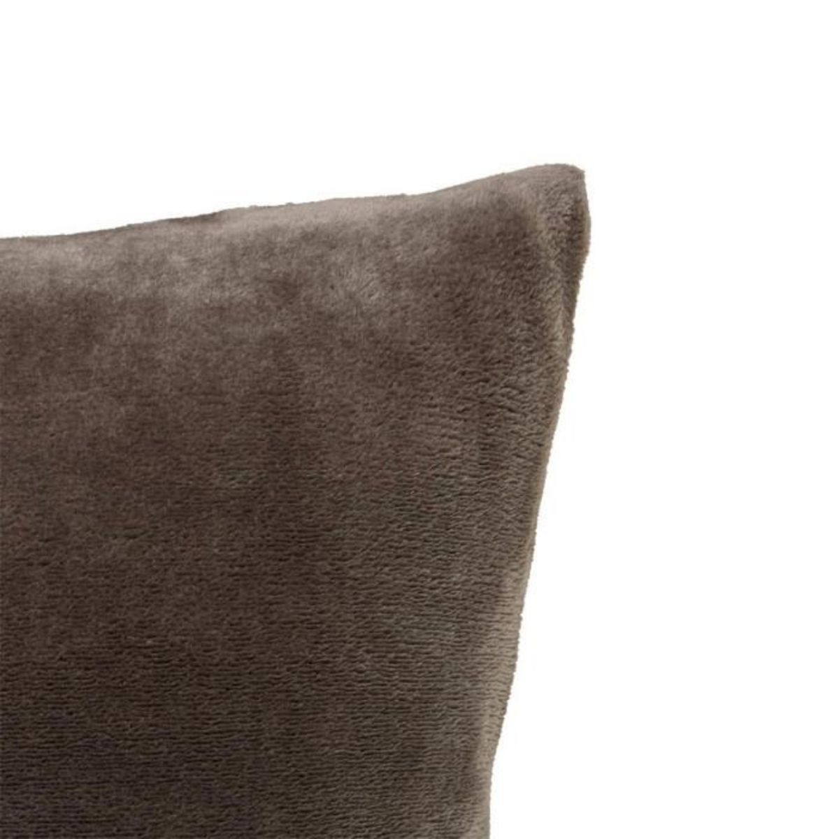 ATMOSPHERA Coussin en Flanelle Uni  Ollis  38x38cm Gris Foncé