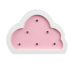 Hello Kids Lampe en bois enfant Nuage - H. 9 cm. Coloris disponibles : Bleu, Rose