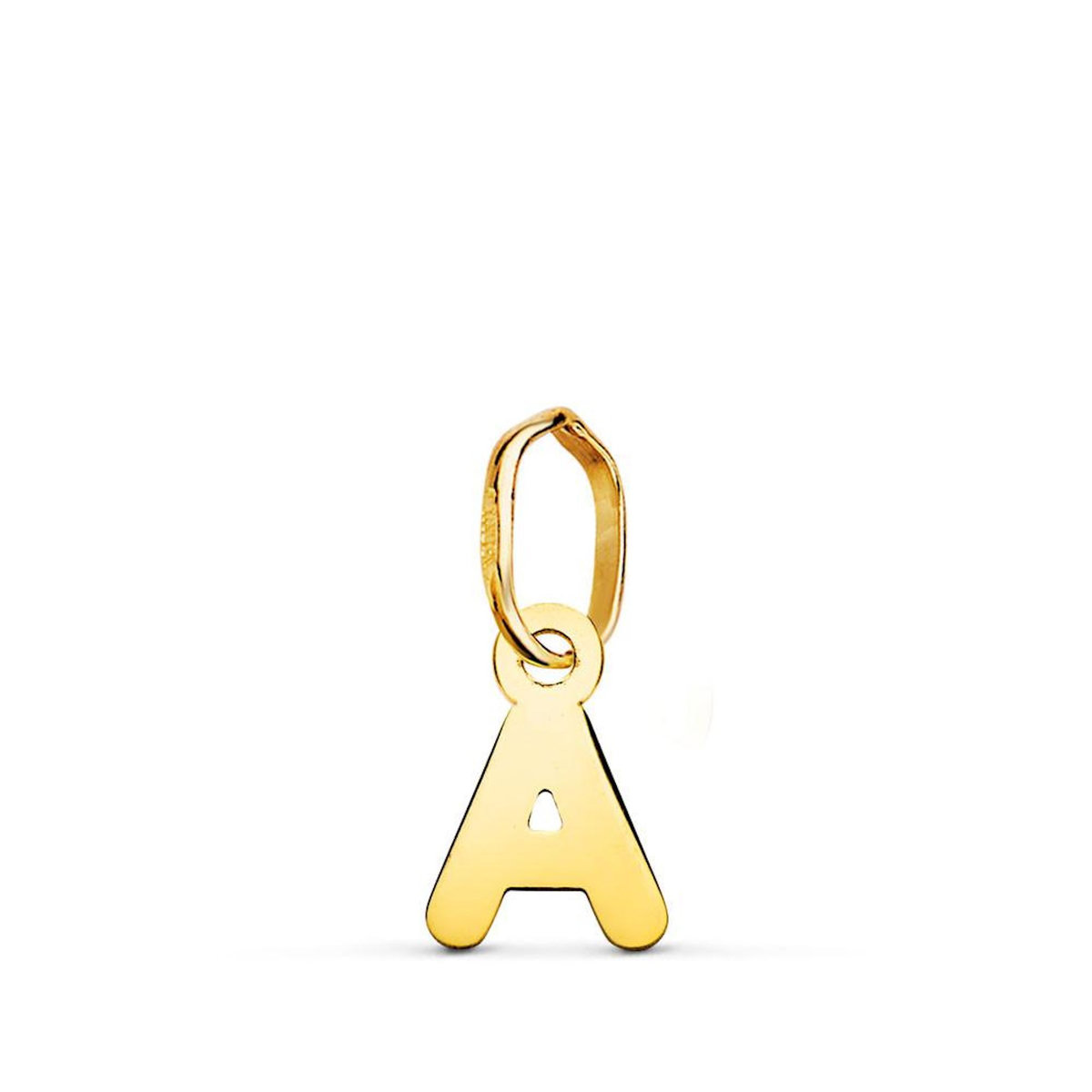 L'ATELIER D'AZUR Pendentif Or 18 Carats 750 Jaune - Initiale Lettre  A  - Chaine Offerte