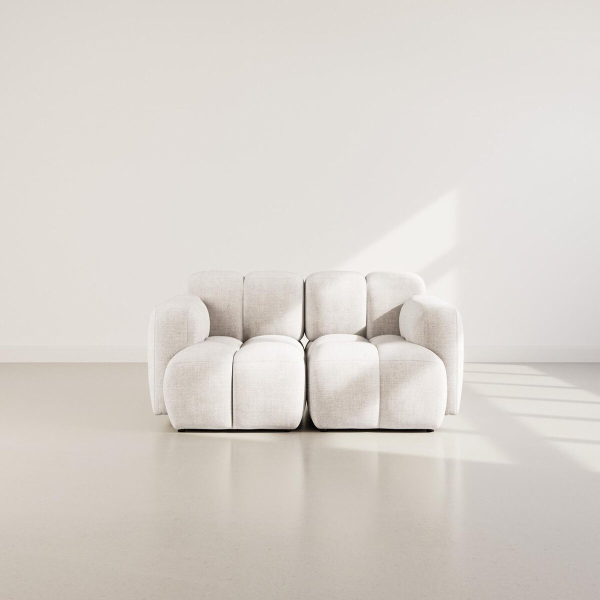 LISA DESIGN Grace - canapé modulable 2 places en velours texturé