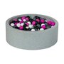  Piscine à balles Aire de jeu + 450 balles noir, blanc, rose,gris