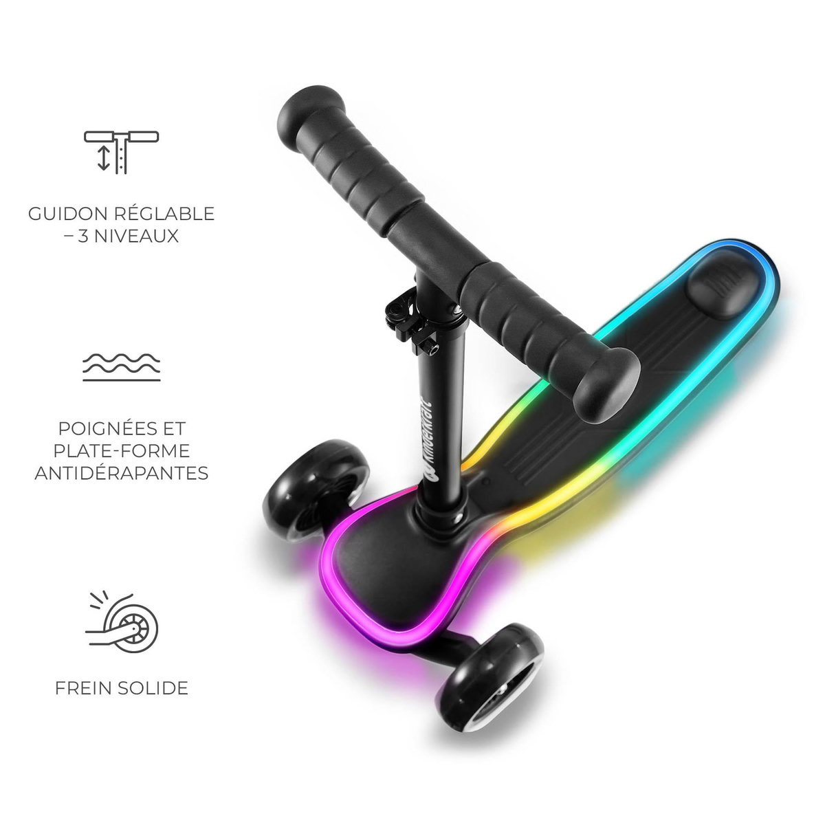 KINDERKRAFT Trottinette 3 roues led pour enfant