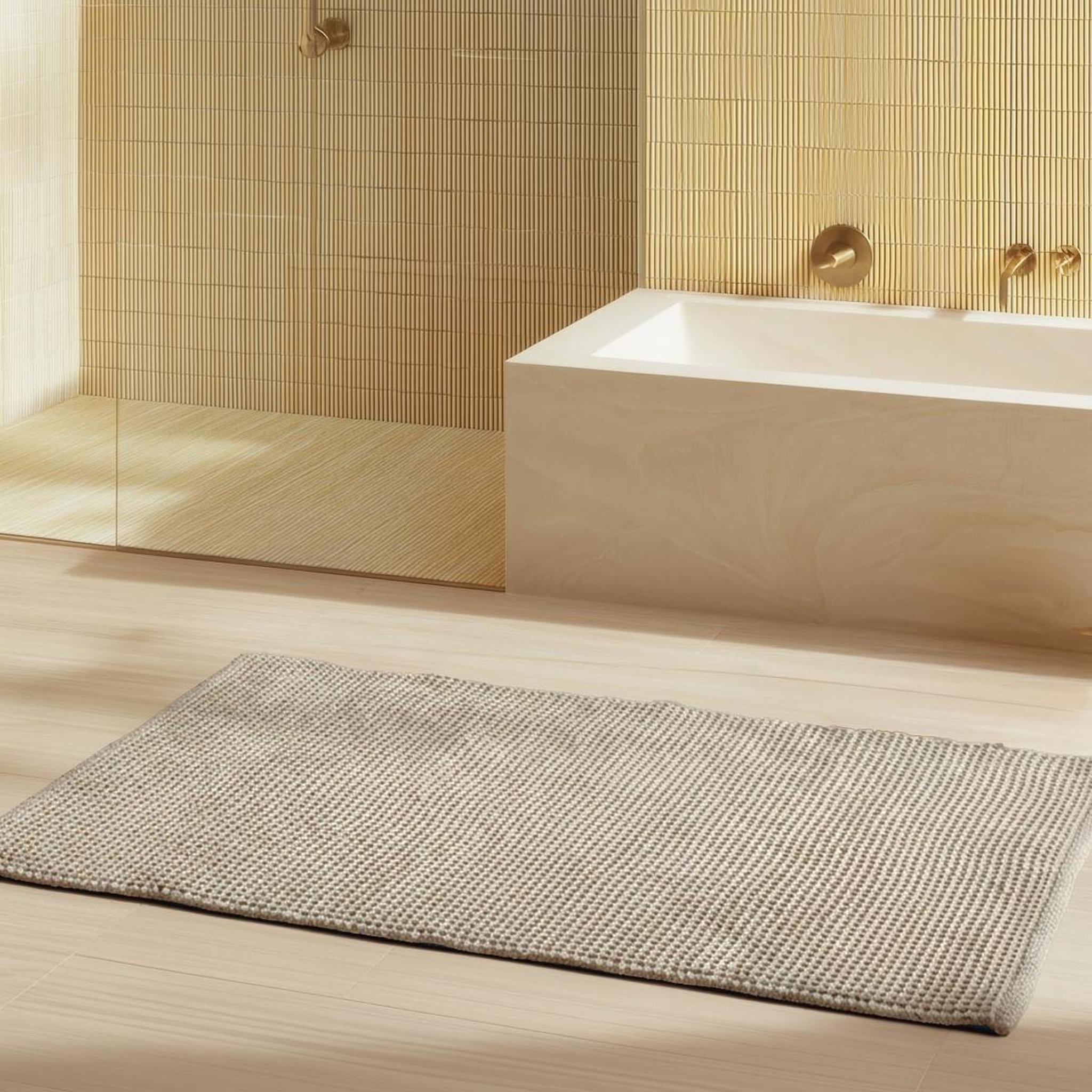 Voir la diapositive 1 : Sensei Maison Tapis de bain et descente de lit TRECCIA