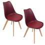Voir la diapositive 1 : The Home Deco Factory 2 Chaises design scandinaves rembourrées Cocooning