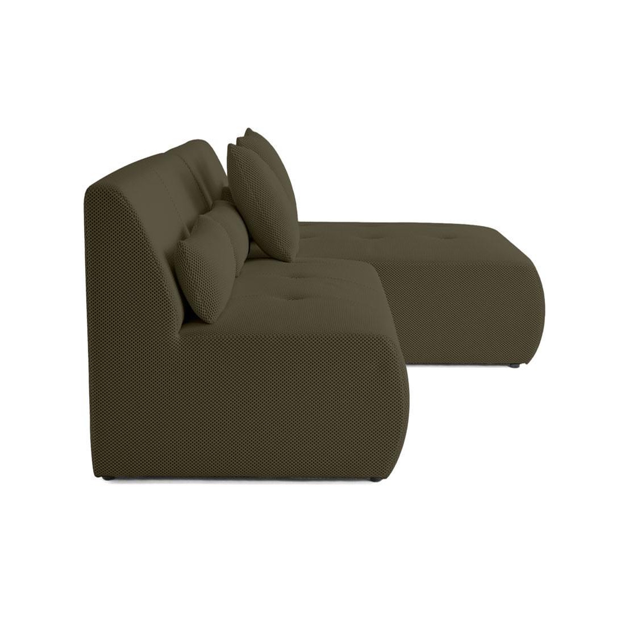 Voir la diapositive 4 : LISA DESIGN Onyx - canapé modulable d'angle réversible 4 places - en tissu mailles 3d
