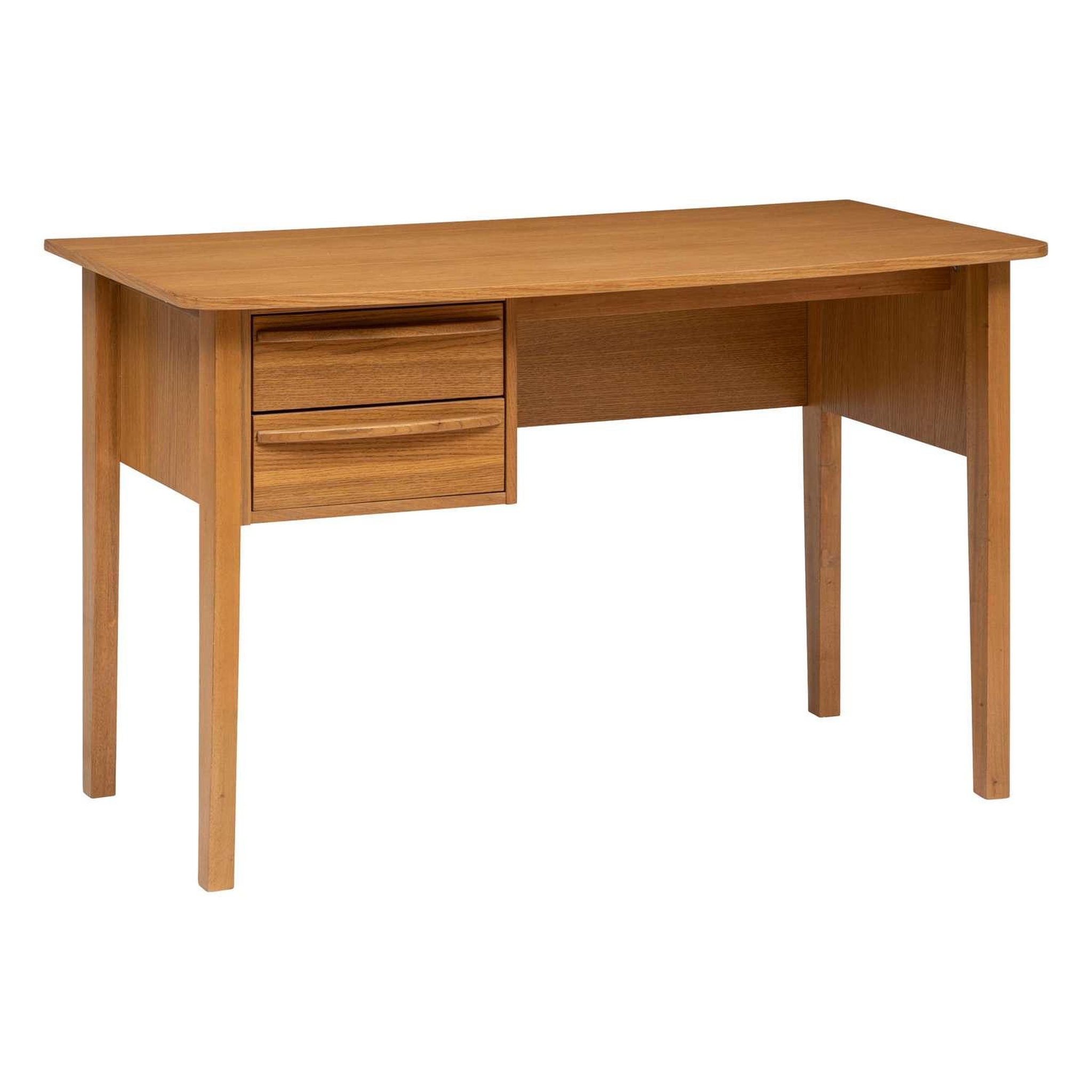 Voir la diapositive 1 : ATMOSPHERA Bureau 2 tiroirs en bois OLIVER - Marron