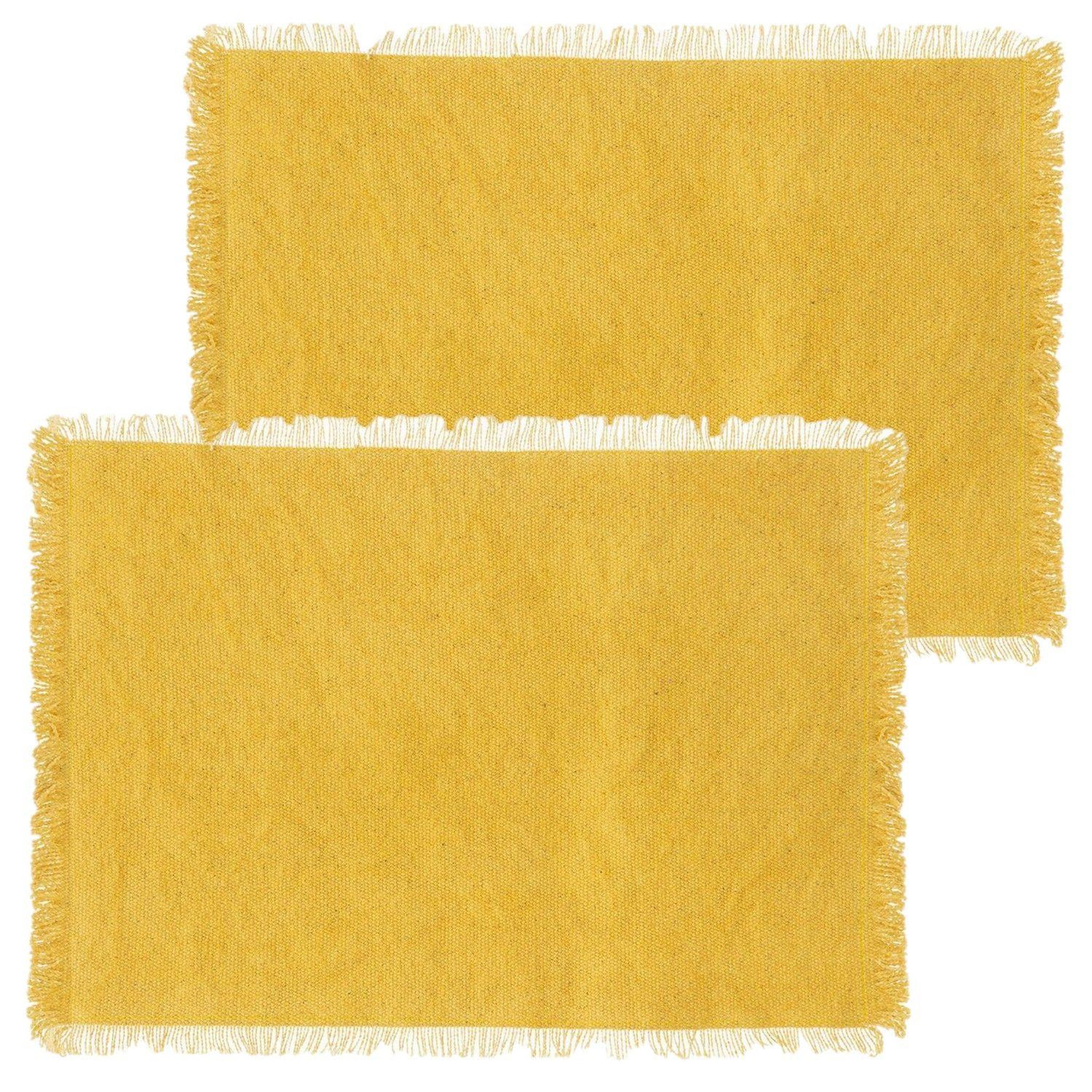 Voir la diapositive 1 : TOILINUX Lot de 2 sets de table en coton MAHA