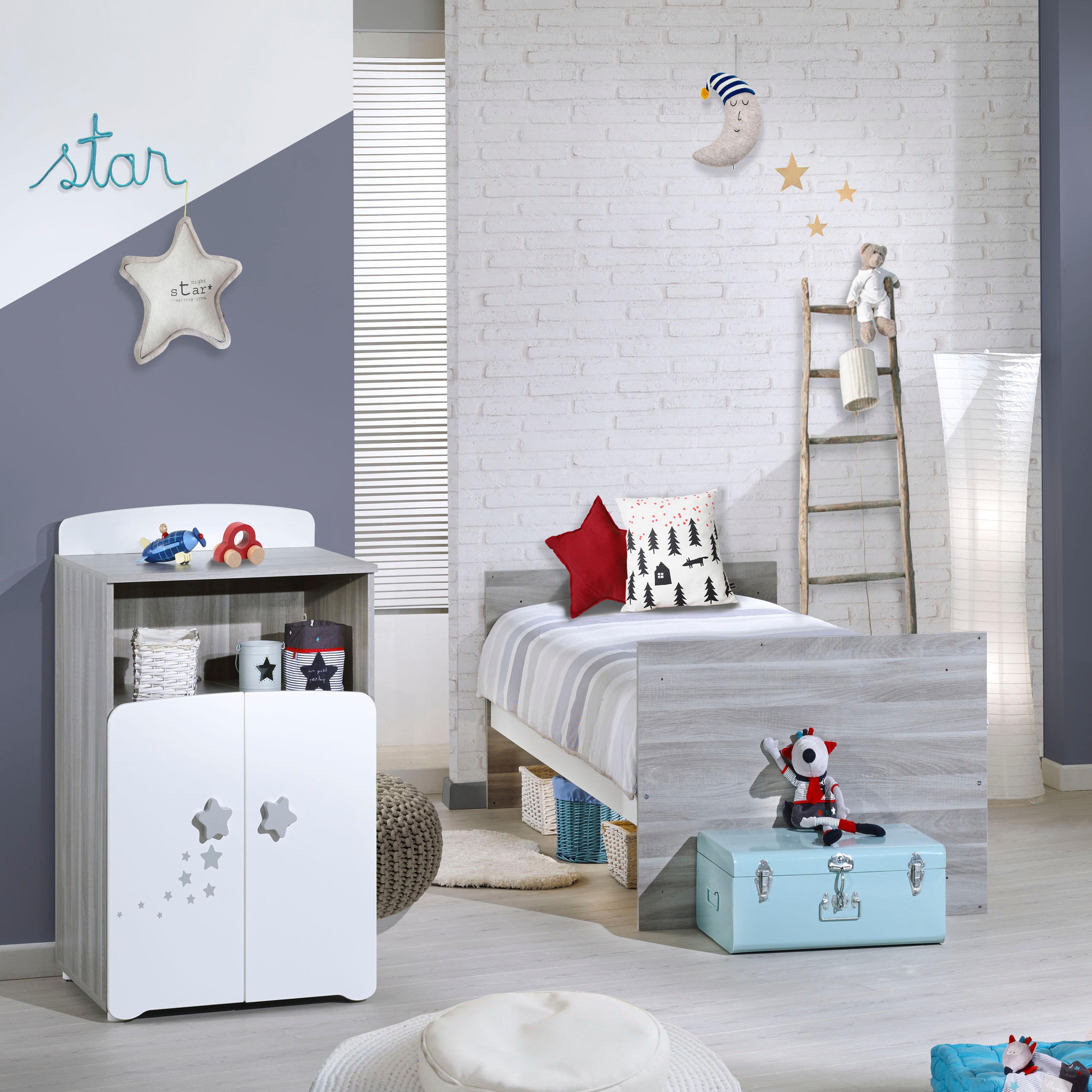 Voir la diapositive 5 : BABY PRICE Lit bébé combiné 60 x120 cm évolutif en 90x190 cm NEW NAO