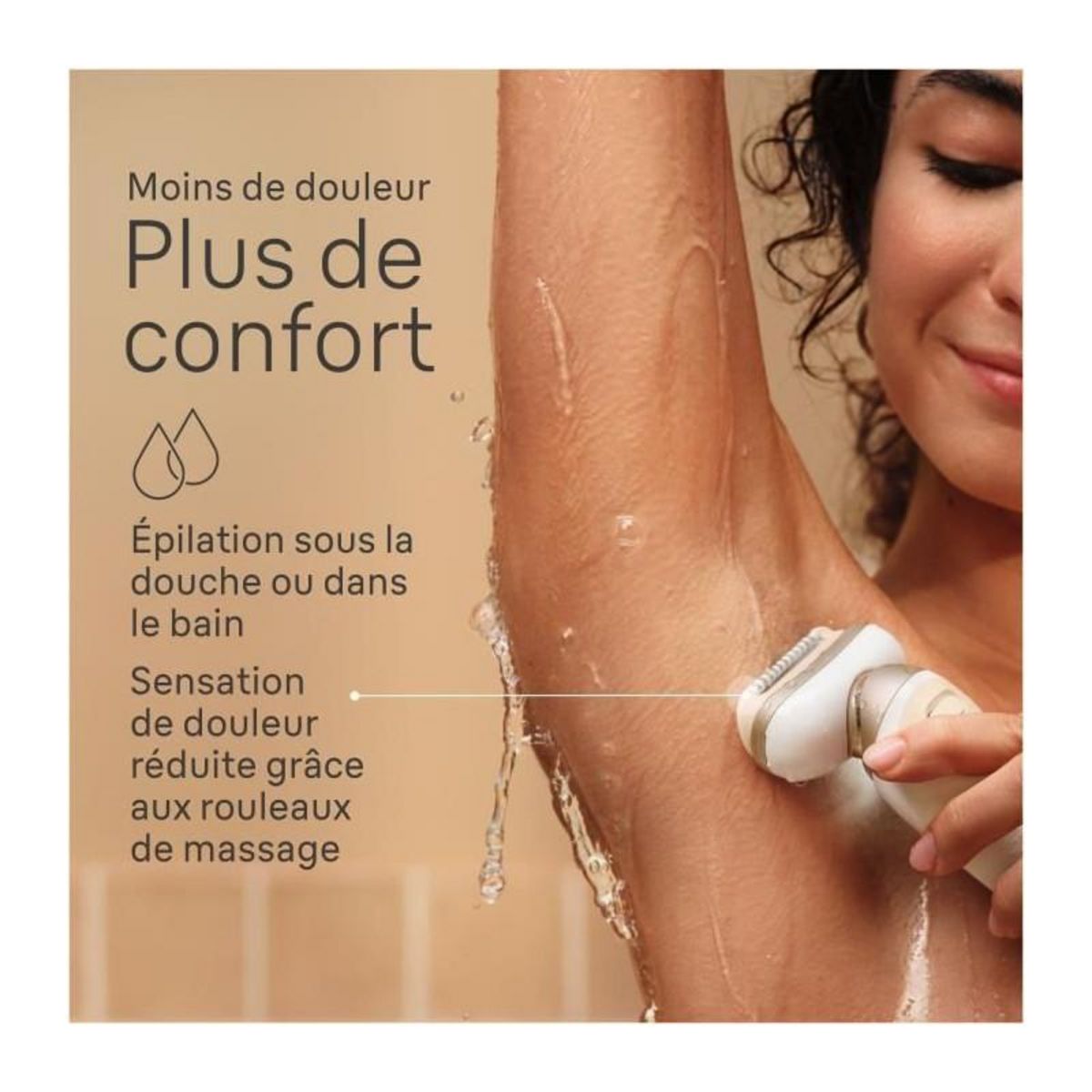 BRAUN Épilateur électrique - BRAUN - Silk-épil 9 Flex - Épilation Facile - 9-041 3D - Blanc / Doré
