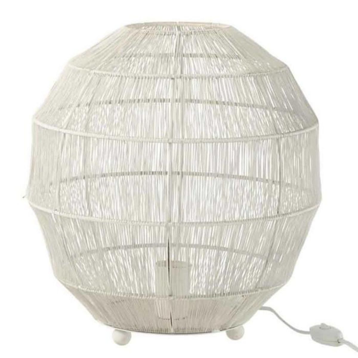 Paris Prix Lampe à Poser Design  Vivena  37cm Blanc Mat