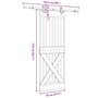 Voir la diapositive 6 : VIDAXL Porte coulissante et kit de quincaillerie 70x210 cm pin massif