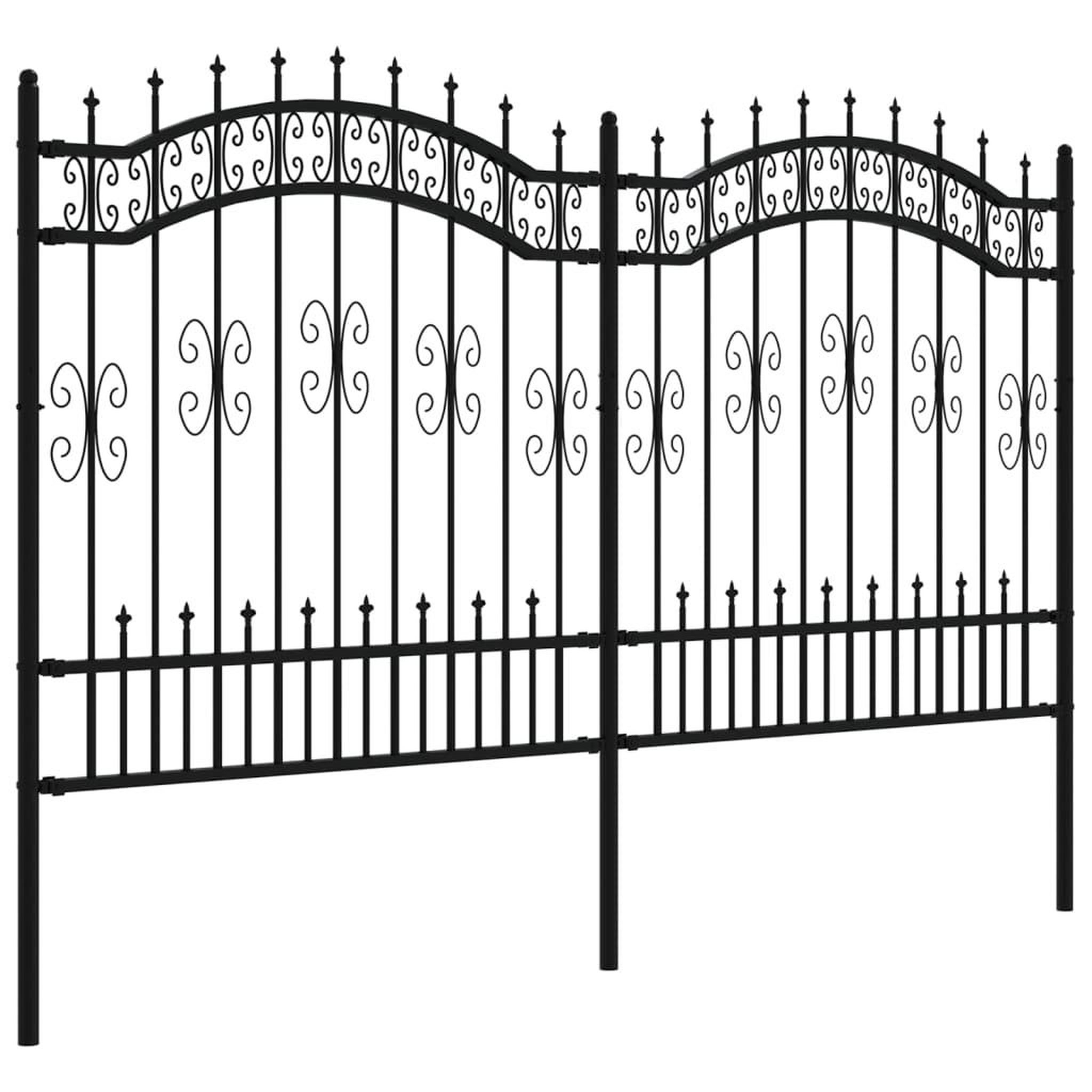 Voir la diapositive 3 : VIDAXL Cloture de jardin avec sommet de lance Noir 165 cm
