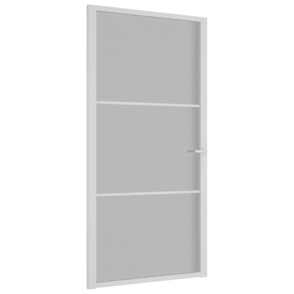 VIDAXL Porte interieure 102,5x201,5 cm Blanc Verre mat et aluminium