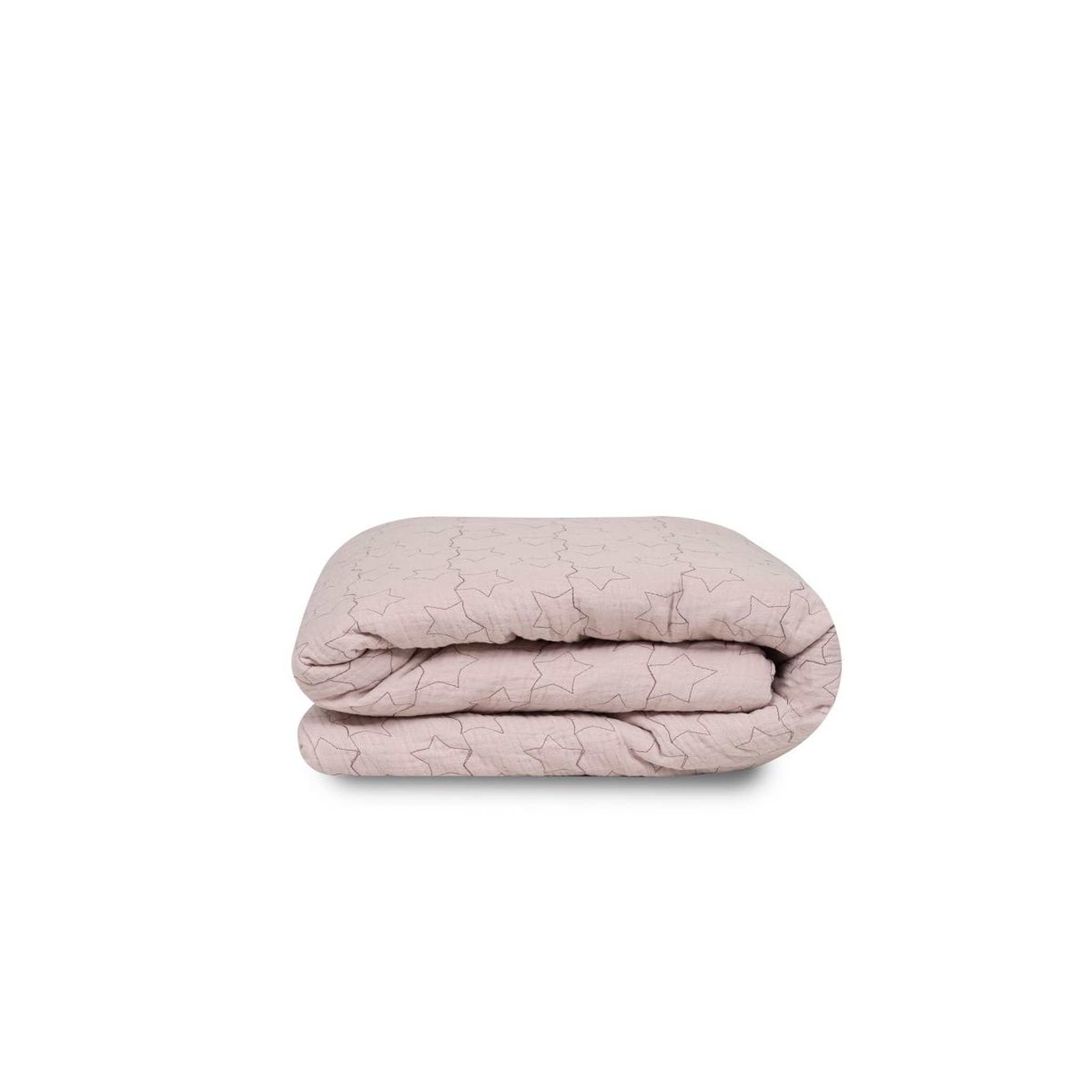 Voir la diapositive 2 : INTERBABY Parure de lit 2 Pcs. Cotton Musseline Estrellas Rose Foncé