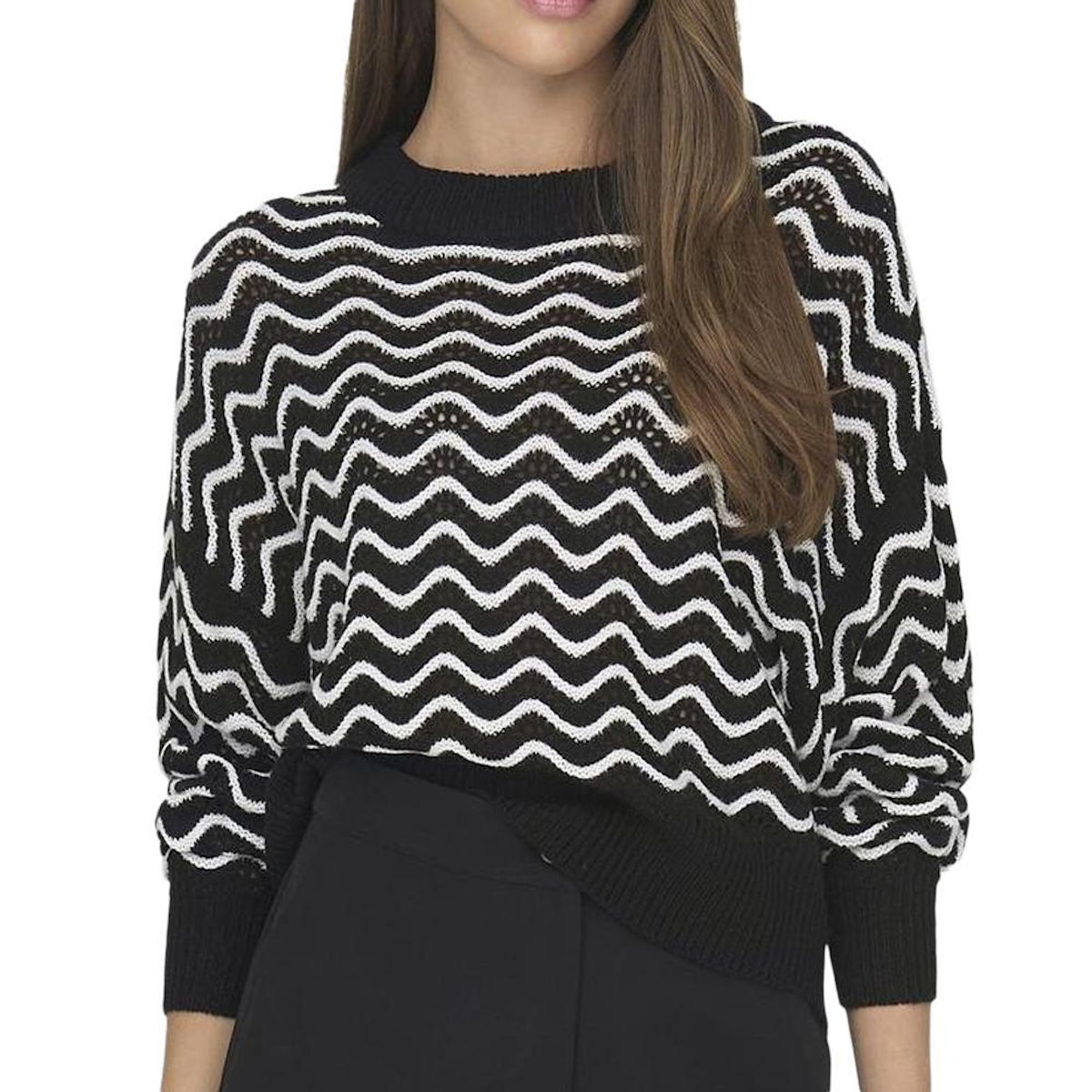 JACQUELINE DE YONG Pull /Blanc Femme JDY  Struc