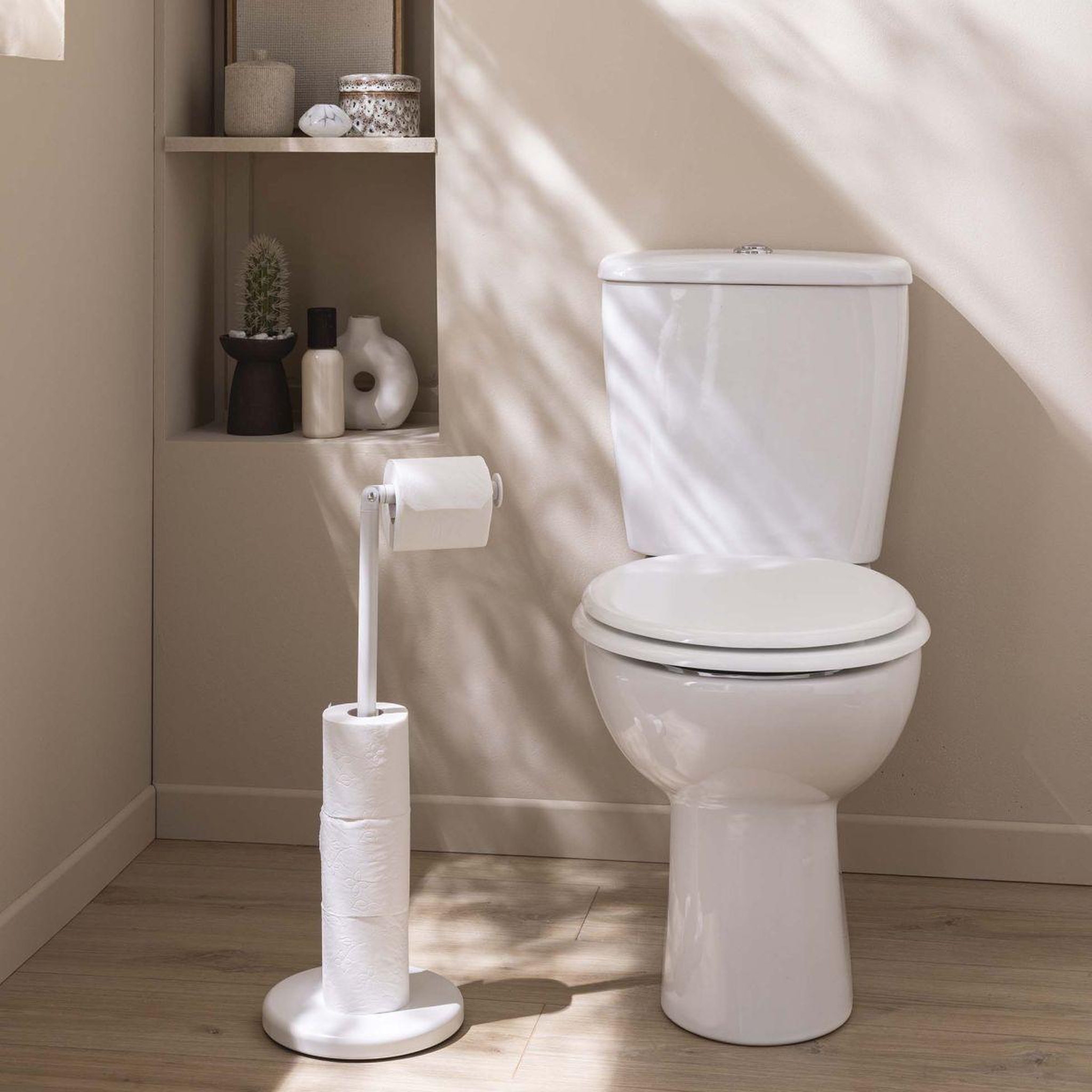 Voir la diapositive 4 : Douceur d'Intérieur Dérouleur papier wc avec réserve  filano  55cm blanc